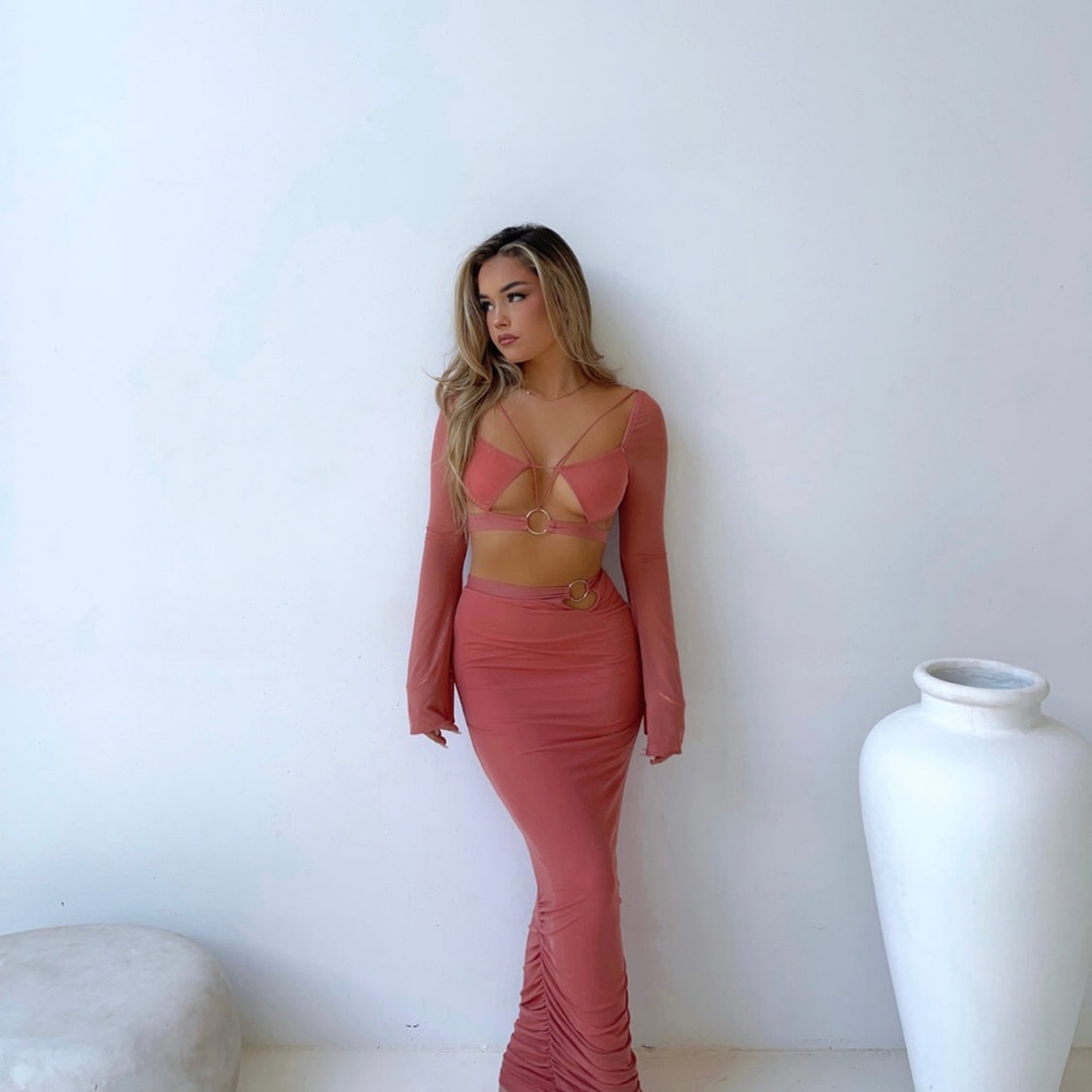 NWT Outcast Pink Selene Crop Top